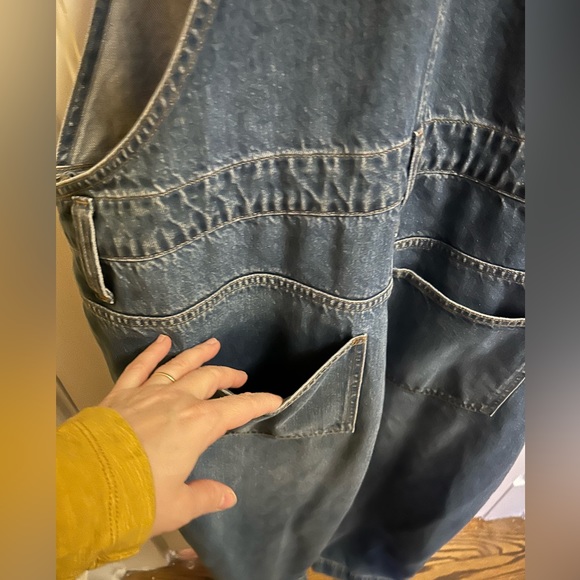 Madewell stright leg denium overalls, sz XL. In Dennett wash - Picture 10 of 16